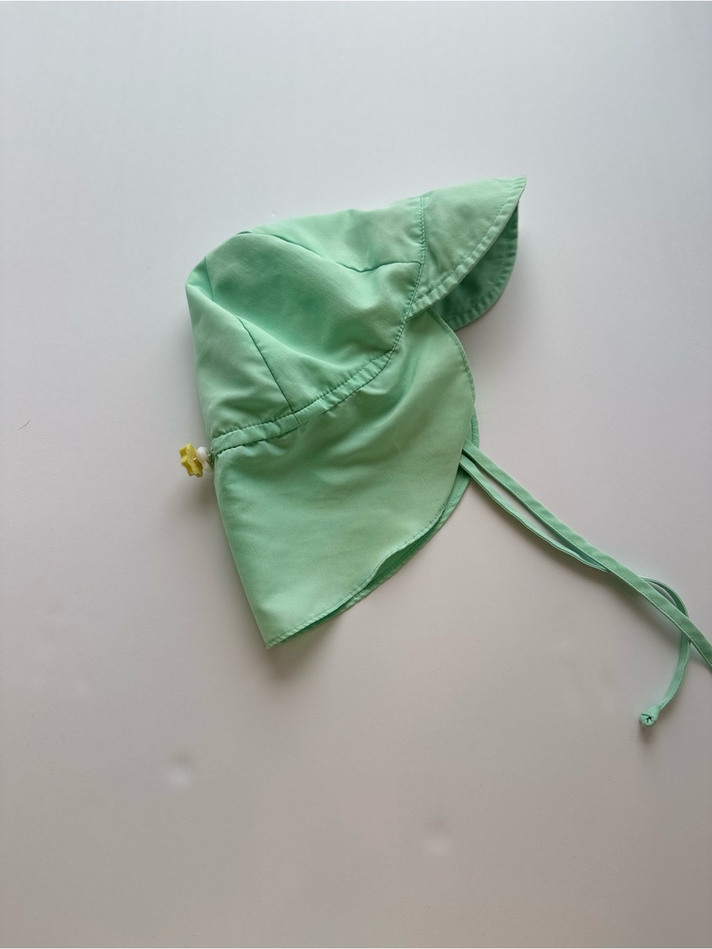 Vintage Mint Green Kids Sun Bonnet with Chin Ties